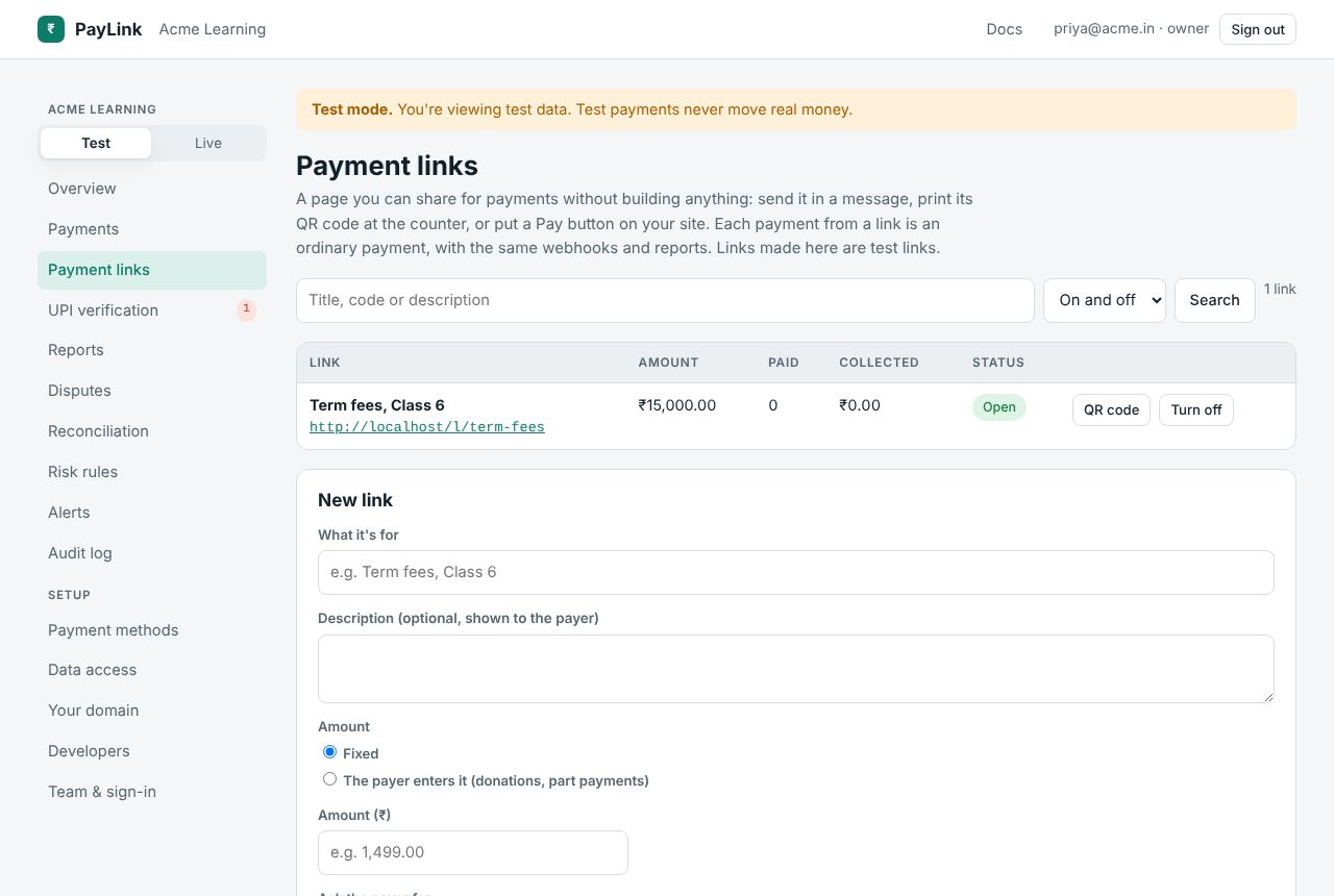 Payment links
